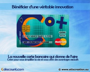 Co+ Cdiscount : une carte bancaire créer par Stéphane Thirion communicaction pour entreprise