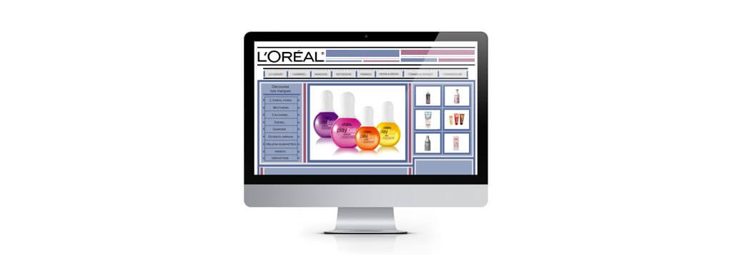 Exemple d'interface l'oreal web-design