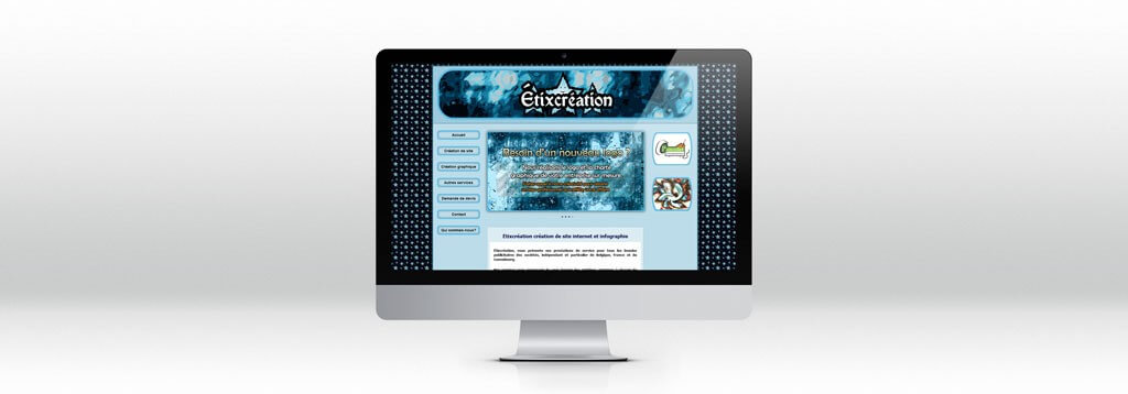 Inteface site web etixcreation web design