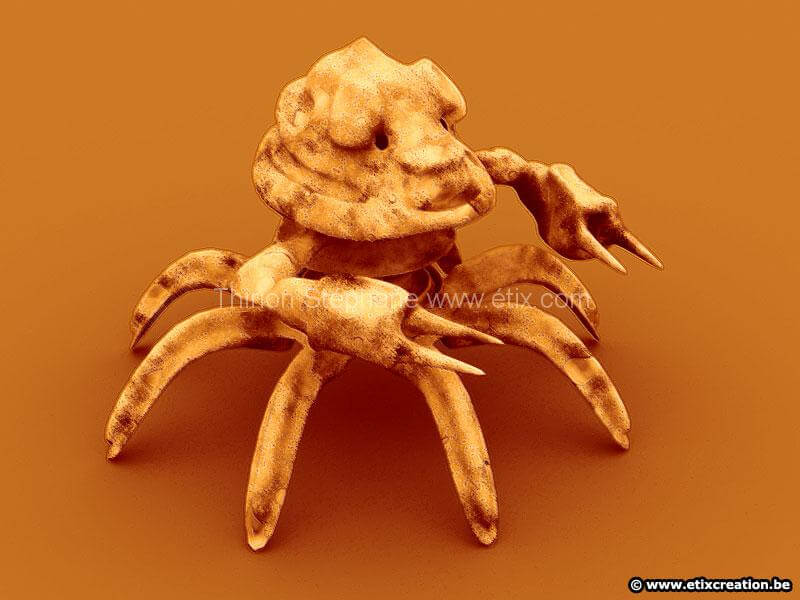 Crabe image de synthese 3d