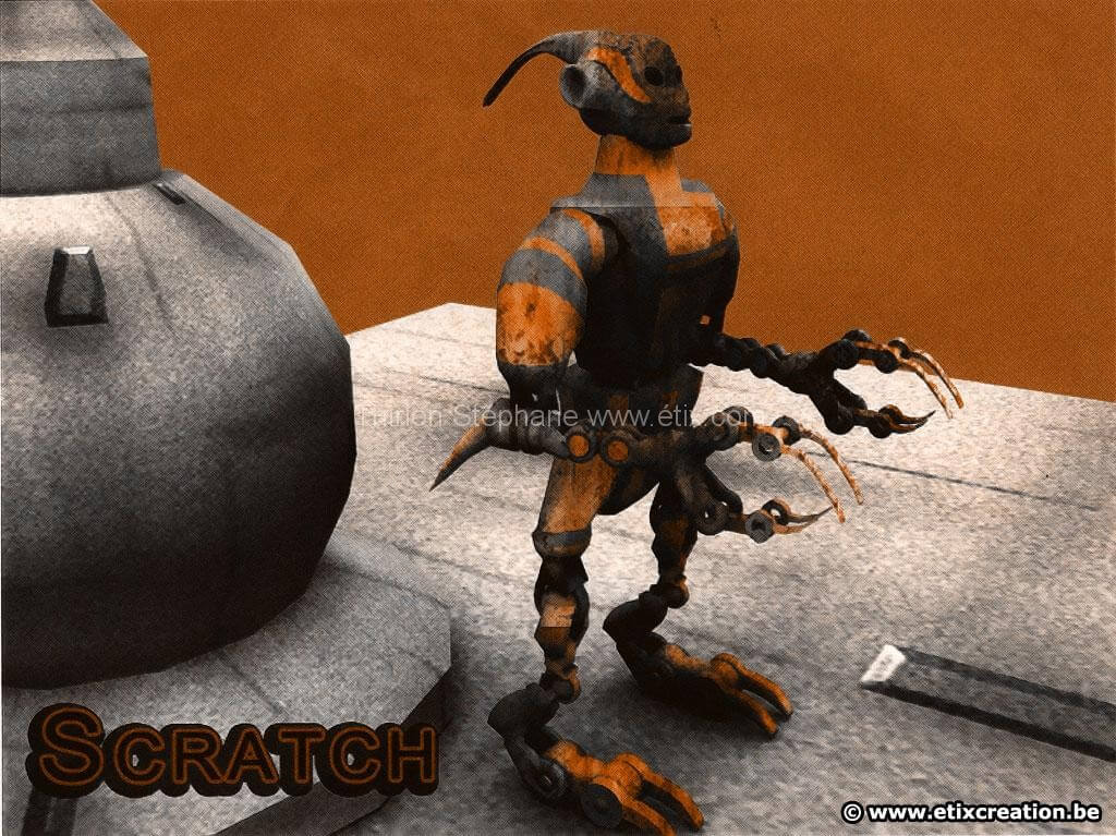 Conception graphique robot 3d et texture etix infographie