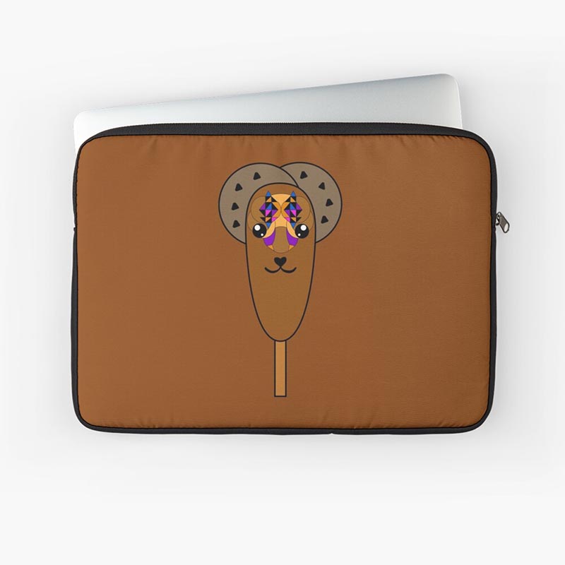 Housse pc portable glace chocolat