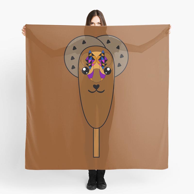 foulard glace chocolat